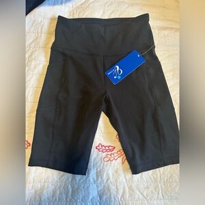 Acore Black High Rise Biker Shorts Size S NWT Athletic Workout